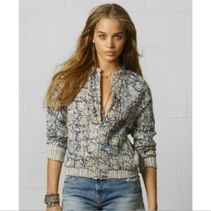 Ralph Lauren Denim Supply Jacket Floral Bomber Medium Large